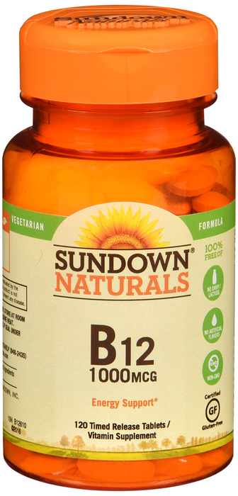 B-12 1000mcg Time Release Tablets 120ct Sundown