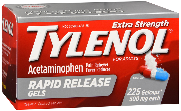 TYLENOL EXTRA STR RAPID RELEAS CAP 225CT