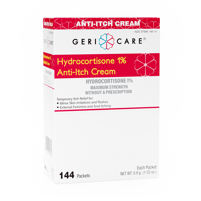 HYDROCORTISONE 1% ANTI-ITCH CRM PKT 144