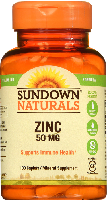 Sundown Zinc Gluconate 50mg Tablets 100ct