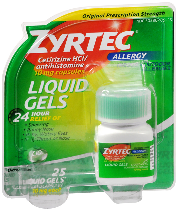 Zyrtec 24HR Allergy 10mg Liquigel Capsules 25ct