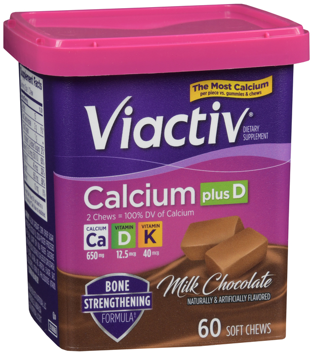 Viactiv Calcium Plus D Milk Chocolate Soft Chews 60ct