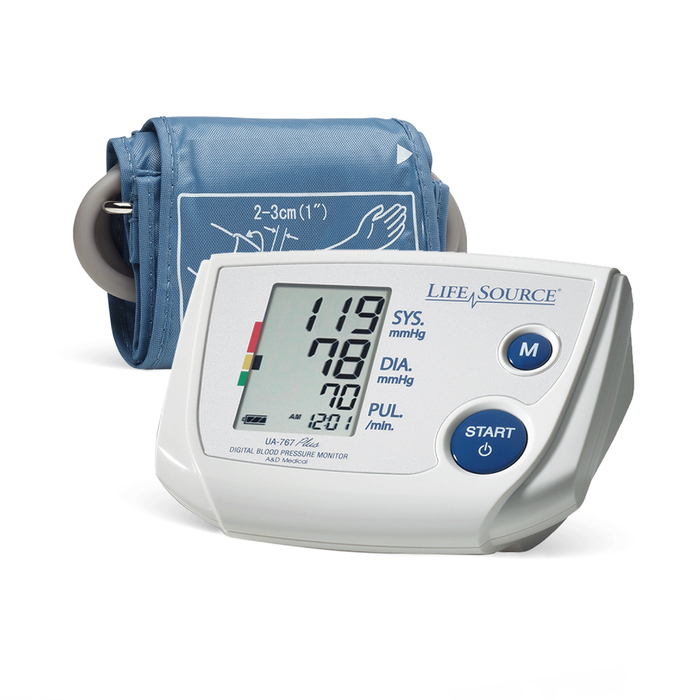 LIFESOURCE BLOOD PRESSURE MONITOR DIGITAL AUTOMATIC SMALL CUFF MEMORY