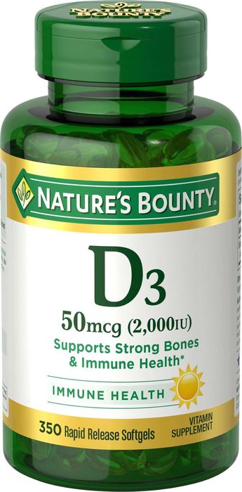 VITAMIN D3 50 MCG SGC 350 NAT BOUNTY