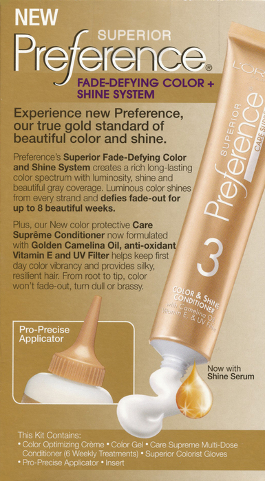 L'Oreal Paris Superior Preference Extra Light Natural Blonde Permanent Hair Color 1ct