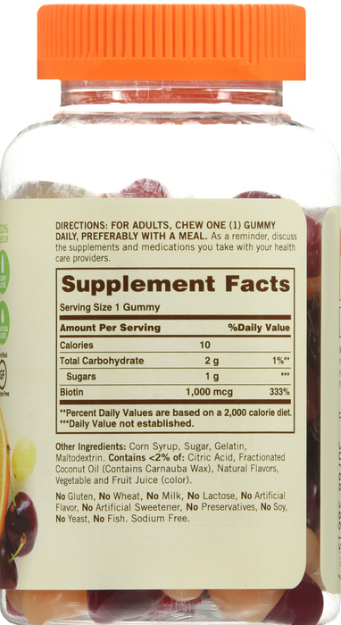 BIOTIN 1000 MCG GUMMIES 130CT SUNDOWN NATURALS