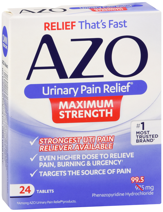 AZO Maximum Strength Urinary Pain Relief Tablets 24ct