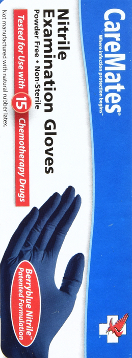 Gloves CareMates Nitrile Powder-Free XL 100ct