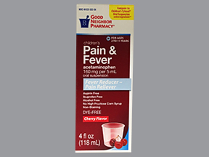 Good Neighbor Pharmacy Children's Pain & Fever Dye-Free Cherry Liquid 4oz