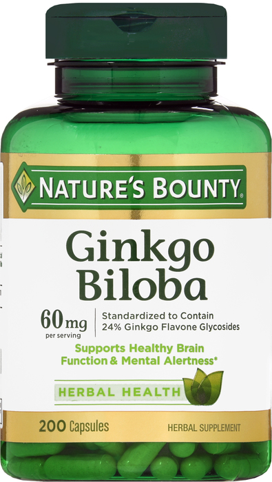 GINKGO BILOBA 60 MG CAP 200CT NAT BOUNTY