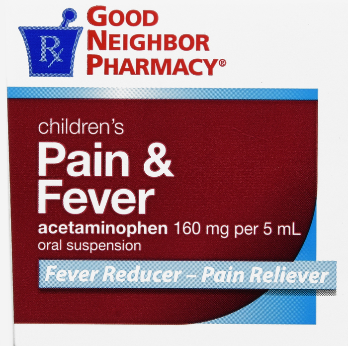 Good Neighbor Pharmacy Children's Pain & Fever Dye-Free Cherry Liquid 4oz