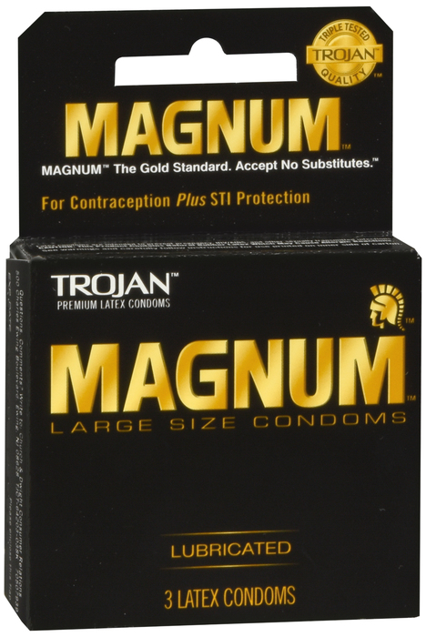 Trojan Magnum Large Lubricated Condoms 3ct