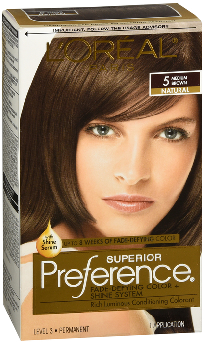 L'Oreal Paris Superior Preference Medium Brown Permanent Hair Color 1ct