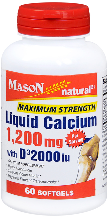 LIQ CALCIUM 1200MG W/D3 SGC 60CT MASON