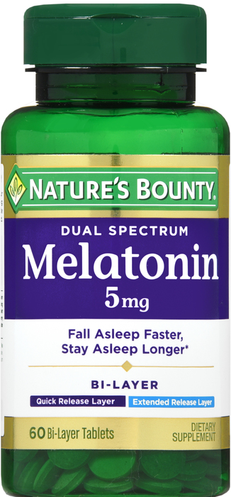 Melatonin Dual Spectrum Tablets 60ct Nature's Bounty