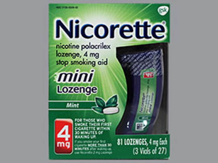 Nicorette Stop Smoking Aid 4mg Mint Mini Nicotine Lozenges 81ct