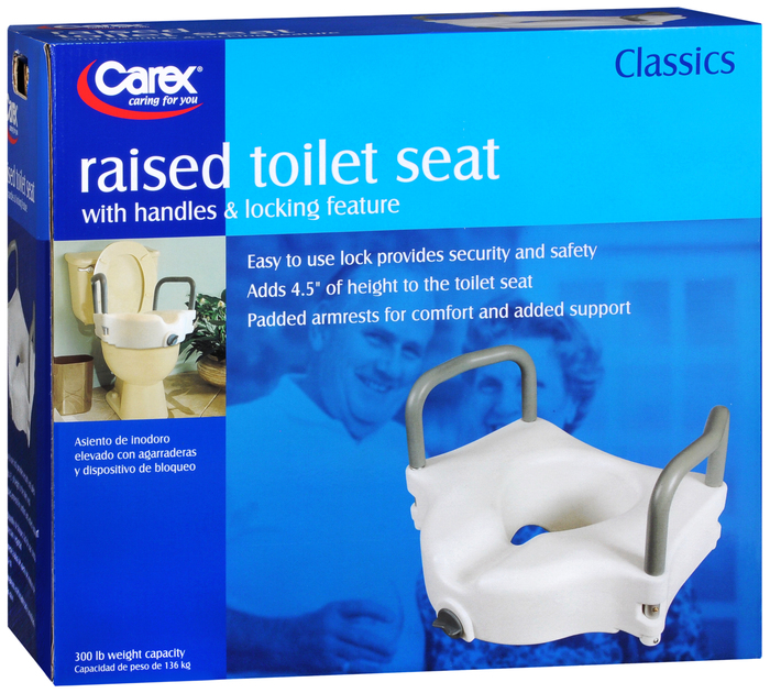 Classics Raised Toilet Seat with Armrests 1ct