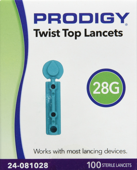 Prodigy Lancets Twist Top 28G 100ct