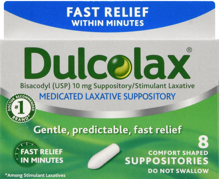 DULCOLAX 10MG SUPPOSITORY 8CT