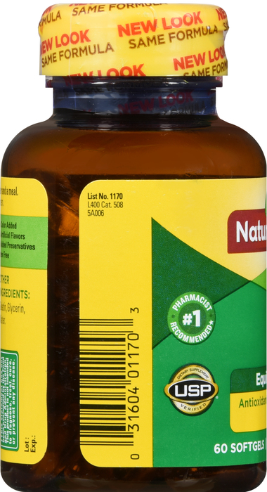 Nature Made VIT E 1000IU DL-ALPHA SGC 60ct