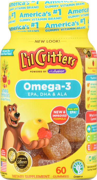 L'il Critters Omega-3 DHA Gummies 60ct