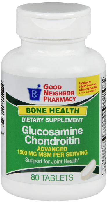 Good Neighbor Pharmacy Glucosamine Chondroitin Advanced + MSM Tablets 80ct