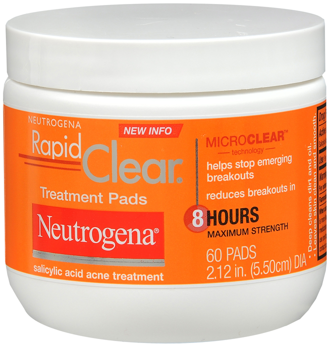 NEUTROGENA RAPID CLEAR PAD MAX STR 60CT