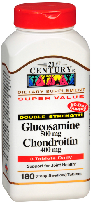 21st Century Glucosamine & Chondroitin 500/400mg Capsules 180ct