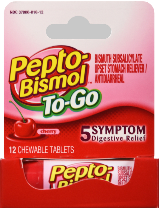 PEPTO BISMOL TO GO CHEW TAB CHERRY 12CT