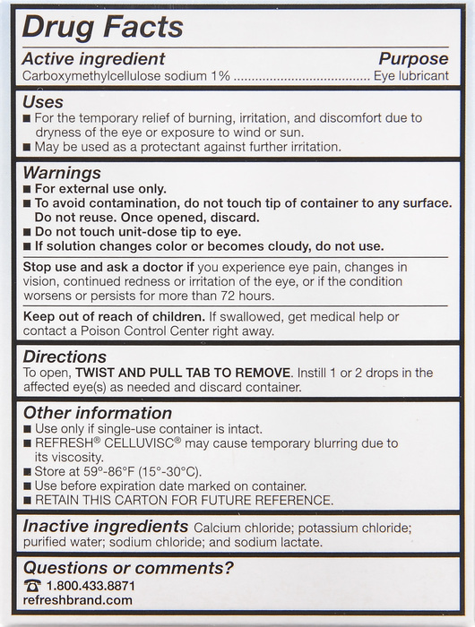 Refresh Celluvisc Lubricating Eye Gel 30ct