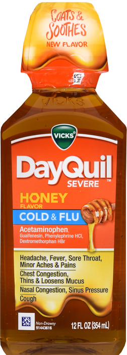 DayQuil Severe Cold & Flu Honey Flavor 12oz