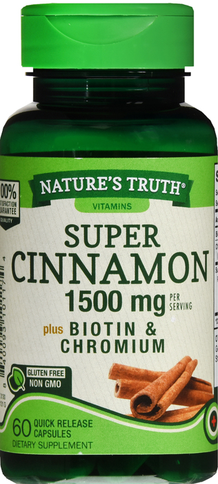 CINNAMON +BIOTIN&CHROM CAP 60CT NAT TRU