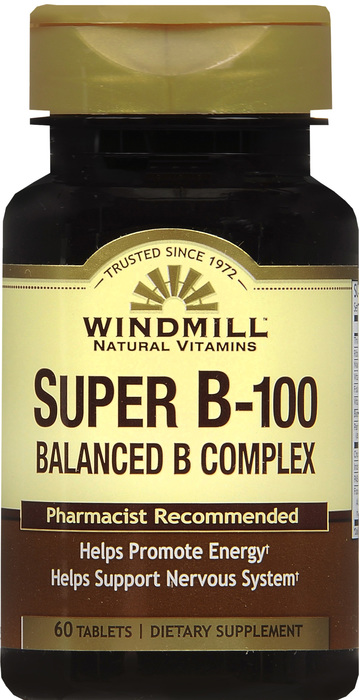 WINDMILL VITAMIN B100 COMPLEX SUPER TABLET 60CT