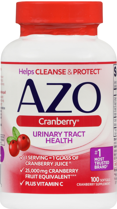 AZO Maximum Strength Urinary Tract Health Cranberry Softgels 100ct