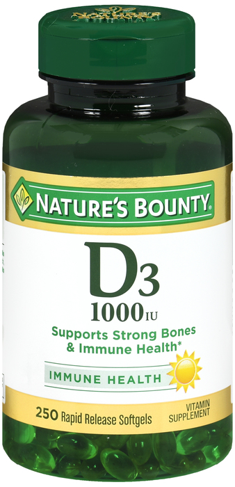 Nature's Bounty Vitamin D3 1000mg Softgels 250ct