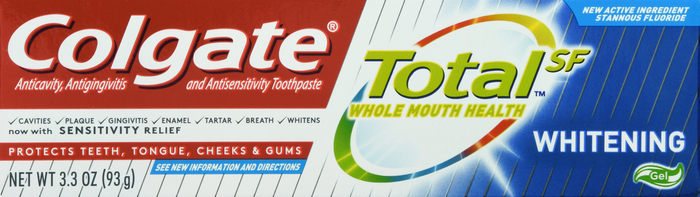 Colgate Total SF Plus Whitening Gel Toothpaste 3.3oz