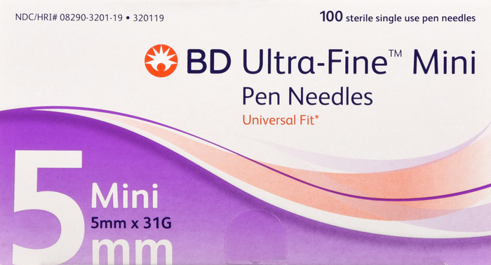 BD Ultra-Fine Mini Pen Needles 31Gx5mm 100ct