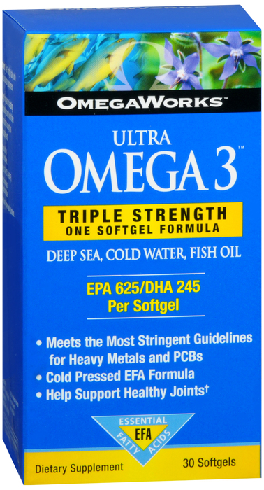 OMEGAWORKS ULTRA OMEGA-3 SOFTGEL 30CT