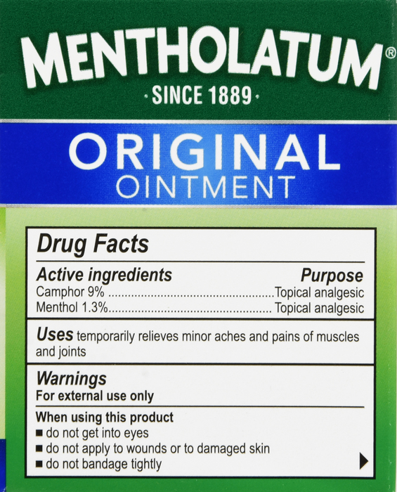 Mentholatum Jar Ointment 3 oz