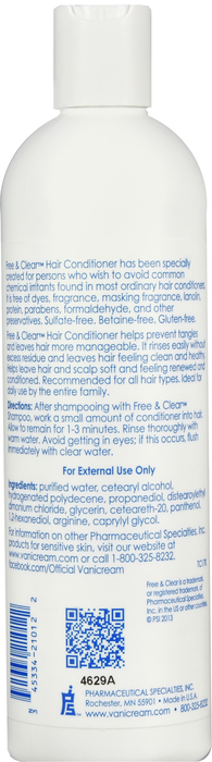 Free & Clear Hair Conditioner 12oz