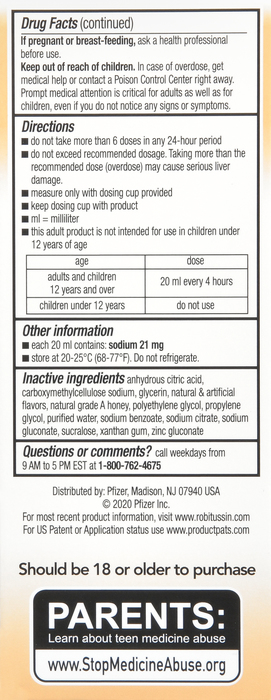 ROBITUSSIN HONEY CF MAX DAY LIQ 4OZ