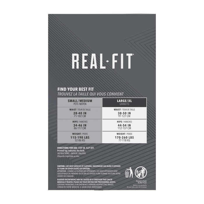 Depend Real-Fit Underwear That Protects Maximum Absorbency Large/XL 12ct