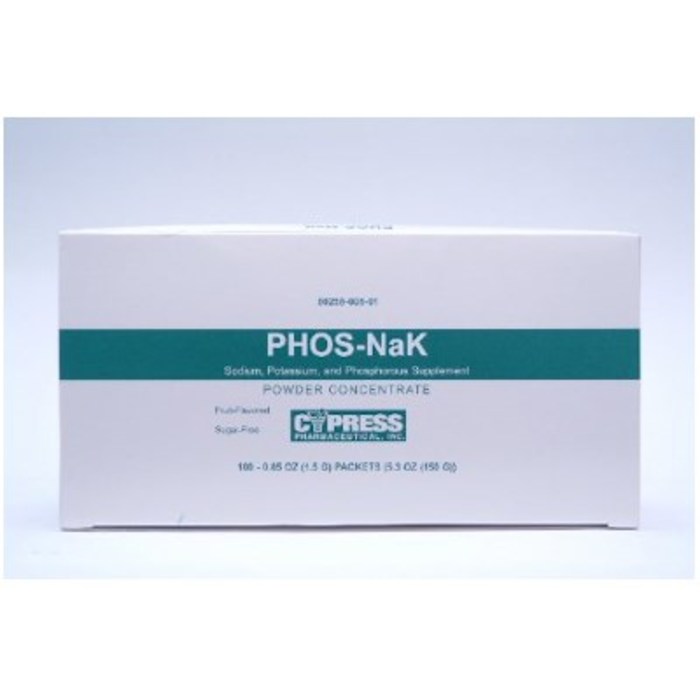 PHOS-NaK Fruit Sugar Free Powder Packets 100ct