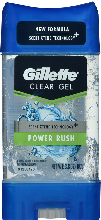 Gillette High Performance Power Rush Gel Deodorant 3.8oz