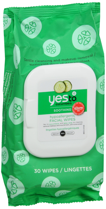 YES TO FACIAL WIPES CUCUMBER 30CT