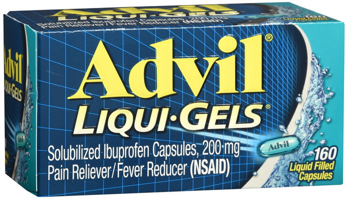 Advil Ibuprofen Pain Reliever/Fever Reducer Liqui-Gels 160ct