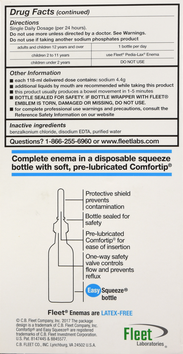 Fleet Saline Enema Laxative 2x4.5oz