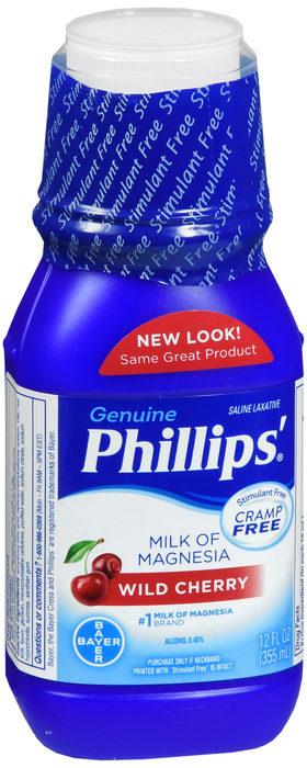 Phillips Milk of Magnesia Wild Cherry Liquid 12oz