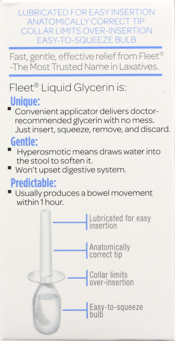 Fleet Liquid Glycerin Laxative Suppositories 4x4.5oz