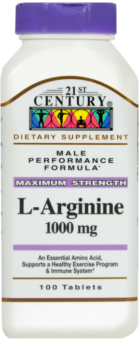 21st Century L-Arginine 1000mg Maximum Strength Tablets 100ct